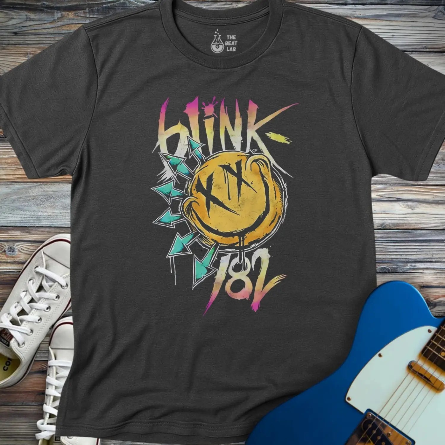 Blink 182 Graffiti T-shirt - Dark Heather / S - T-Shirt