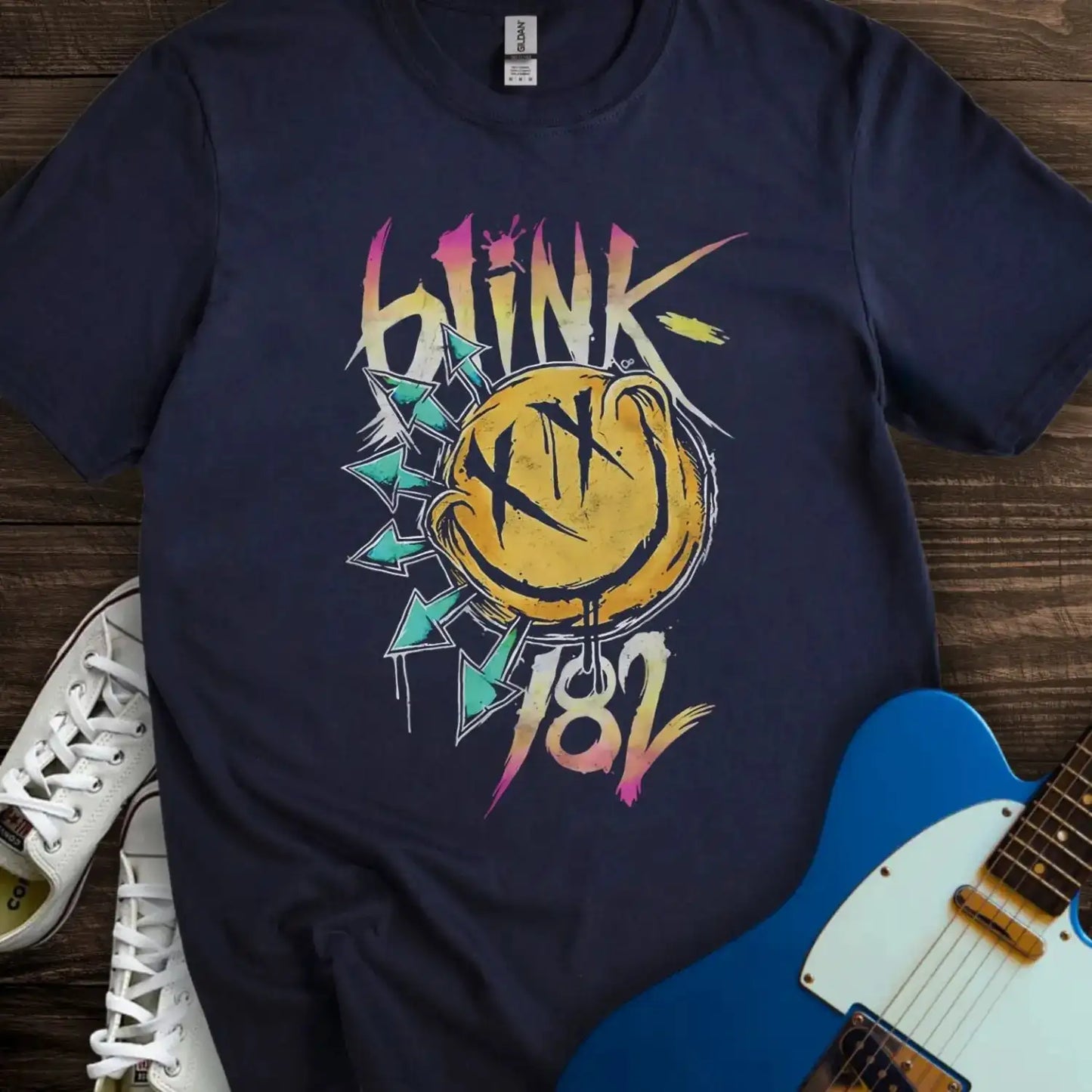 Blink 182 Graffiti T-shirt Navy