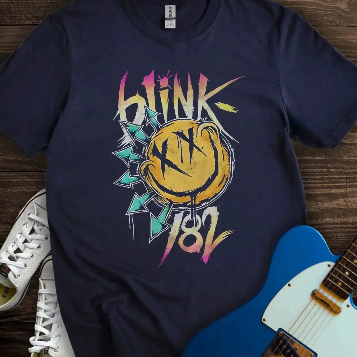 Blink 182 Graffiti T-shirt Navy
