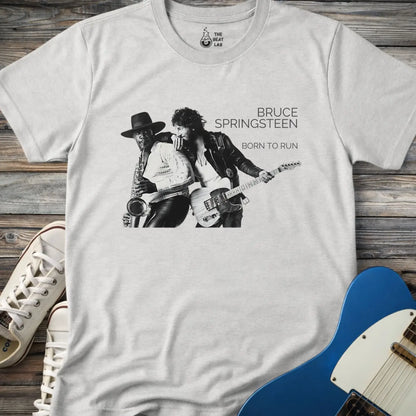 Sport Grey color adult unisex gildan 64000 shirt featuring Born to run studio album by e street band bruce springsteen 1975