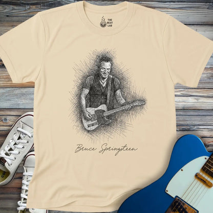 Bruce Springsteen Sketch T-shirt - Sand / S - T-Shirt