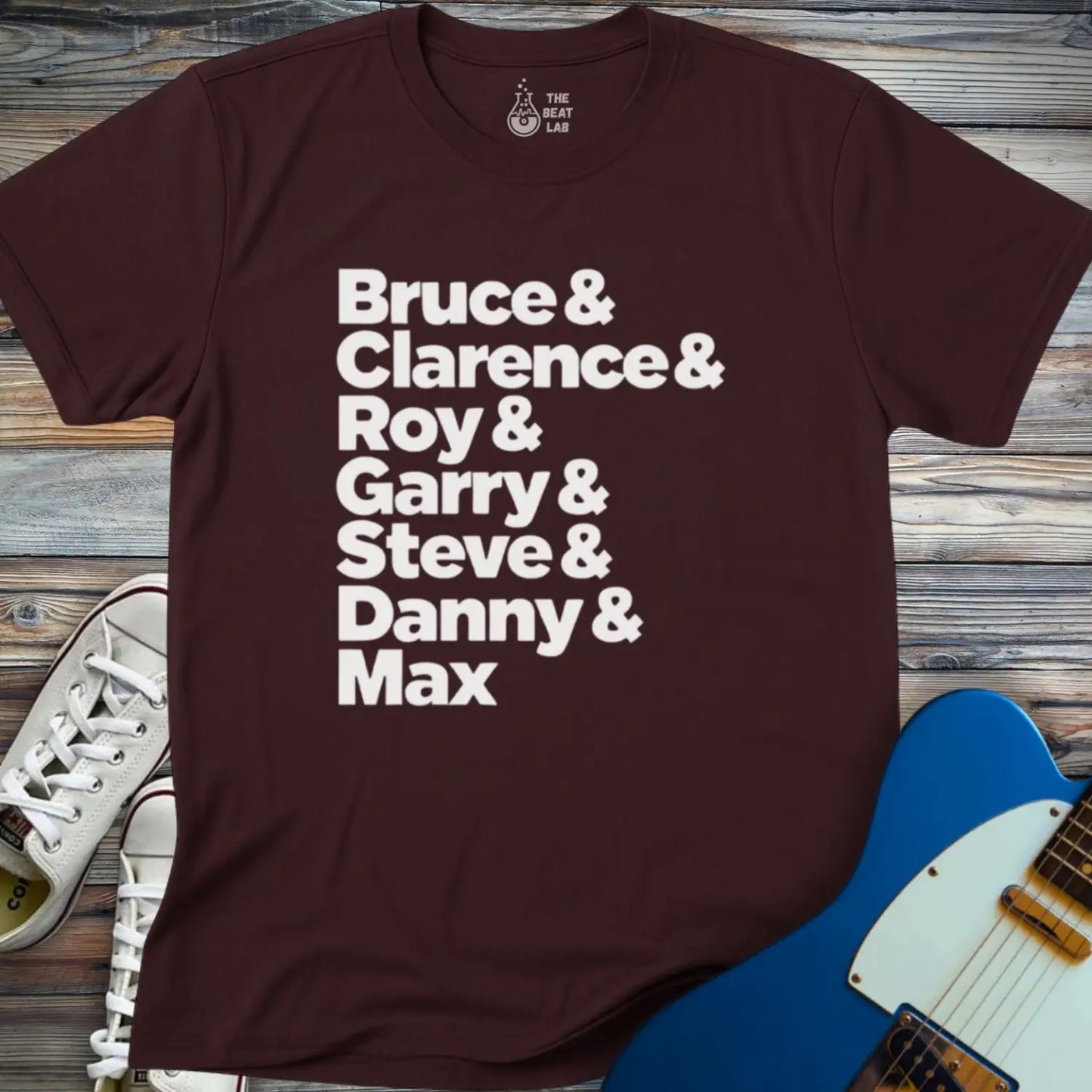 Bruce & The Band T-shirt - Dark Chocolate / S - T-Shirt