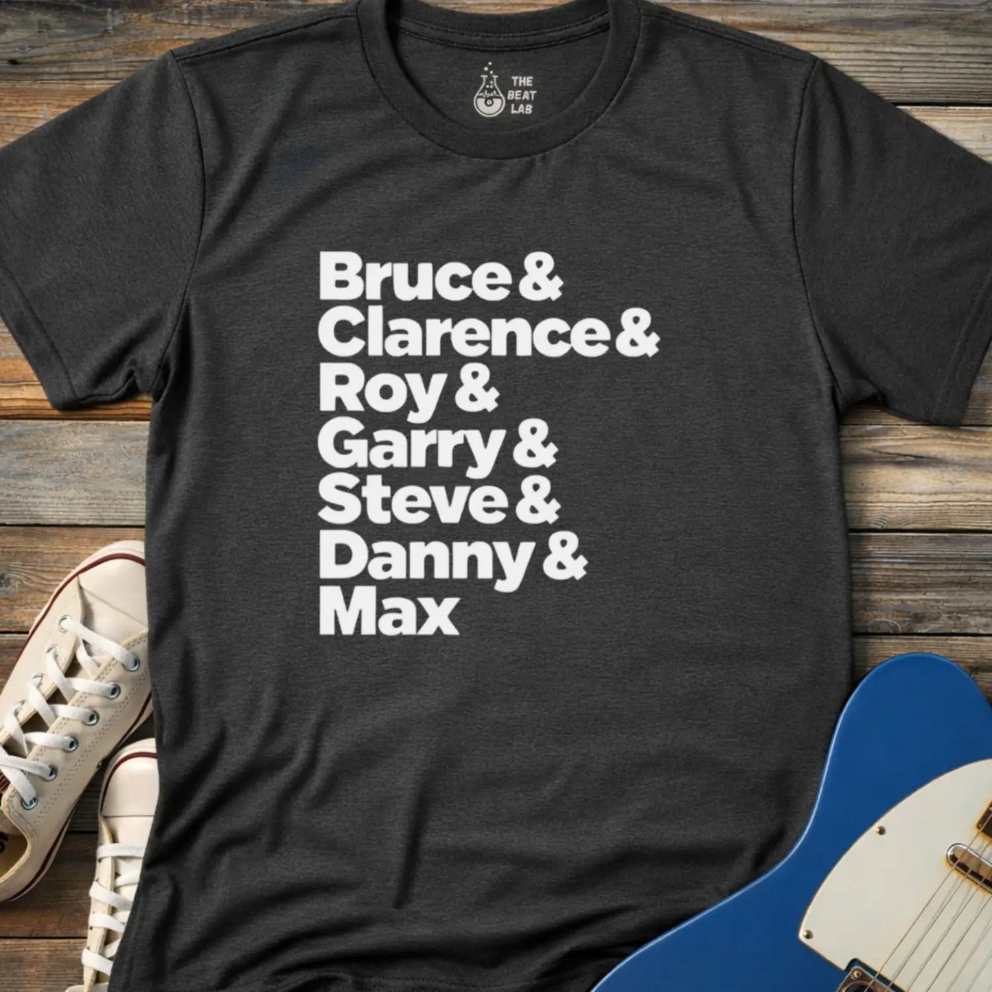 Bruce & The Band T-shirt - Dark Heather Grey / S - T-Shirt