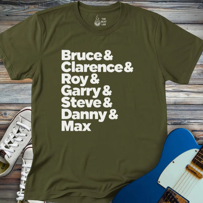 Bruce & The Band T-shirt - Military Green / S - T-Shirt