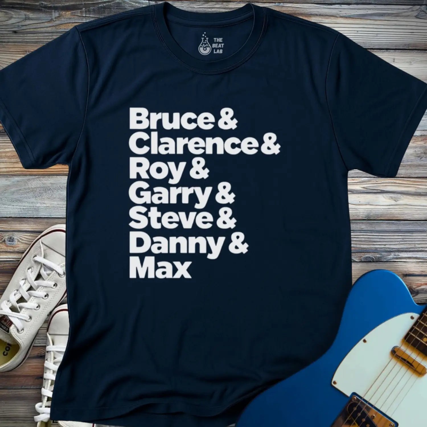 Bruce & The Band T-shirt - Navy / S - T-Shirt
