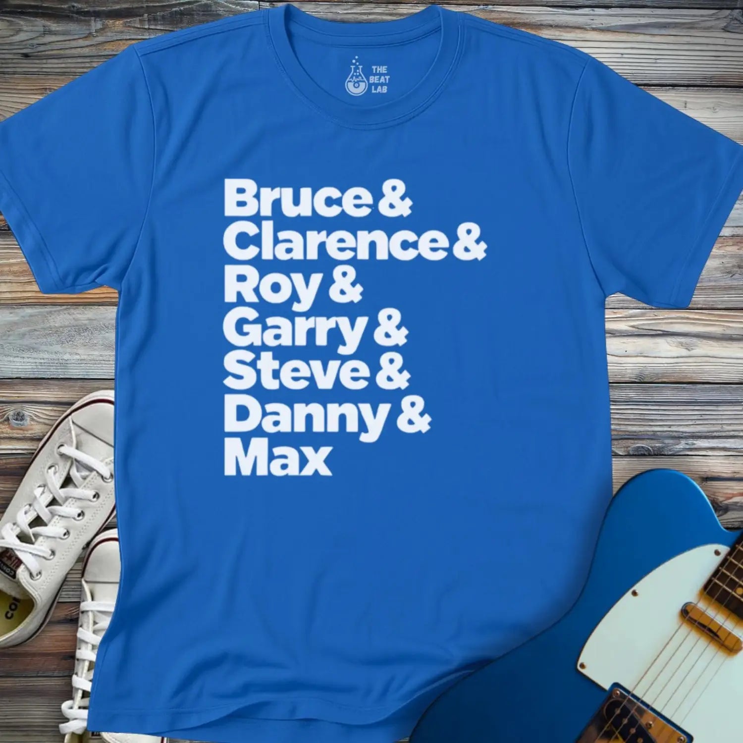Bruce & The Band T-shirt - Royal / S - T-Shirt