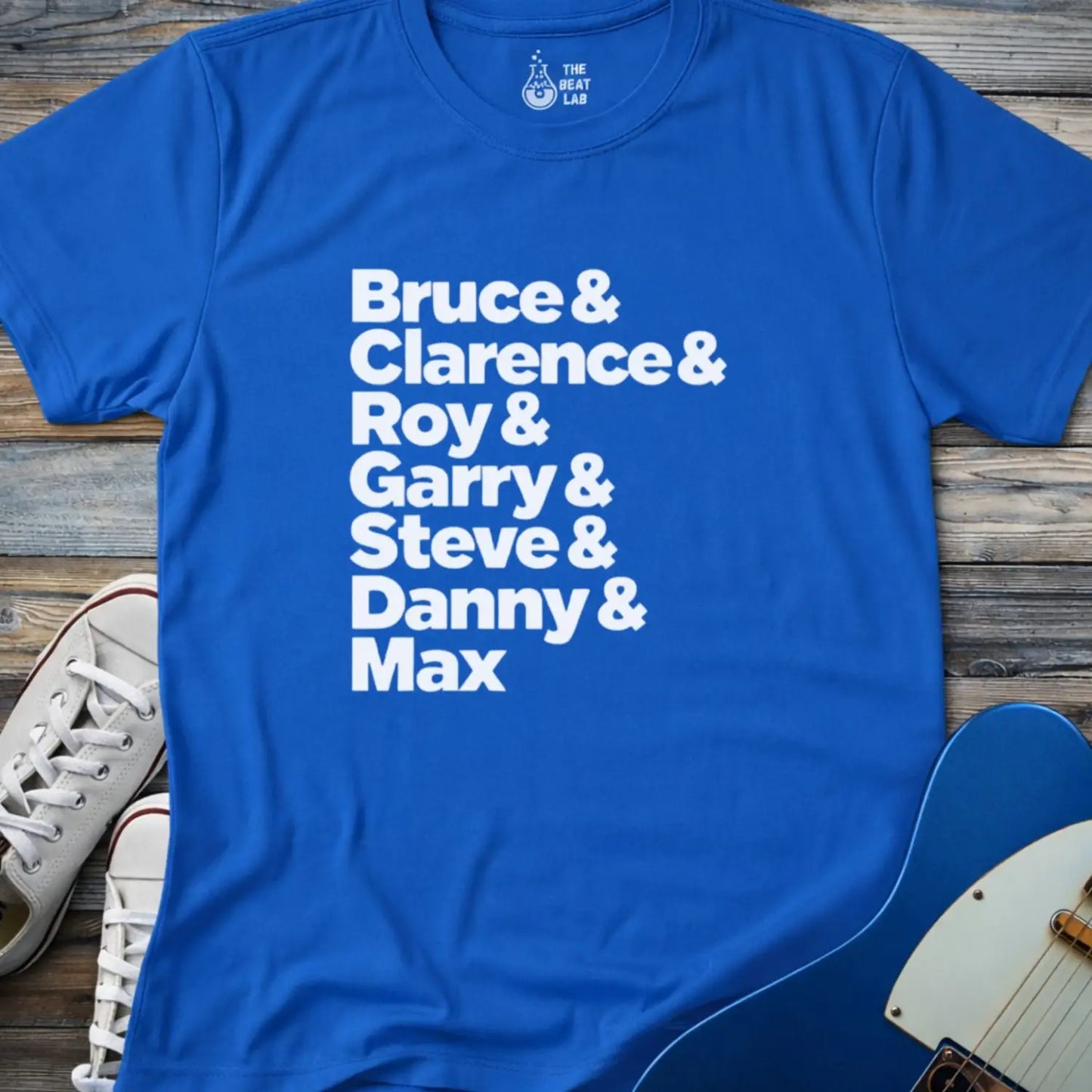 Bruce & The Band T-shirt - Royal / S - T-Shirt