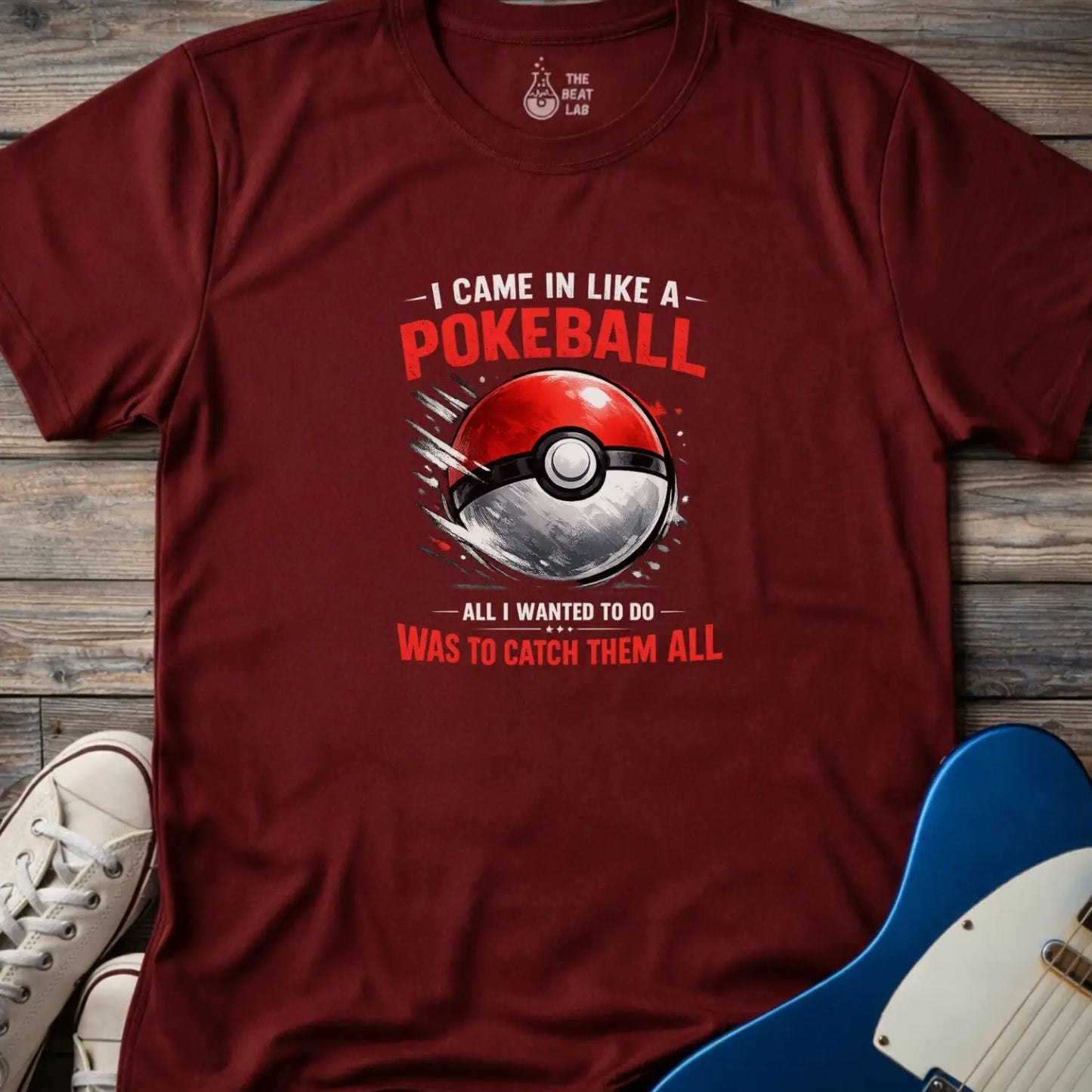 Came in Like a Pokeball (II) T-shirt - Maroon / S - T-Shirt