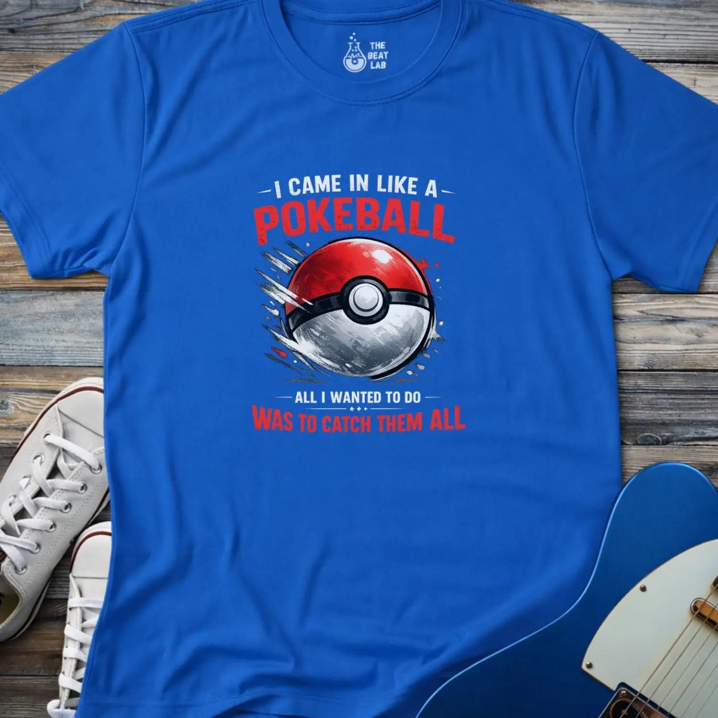 Came in Like a Pokeball (II) T-shirt - Royal / S - T-Shirt