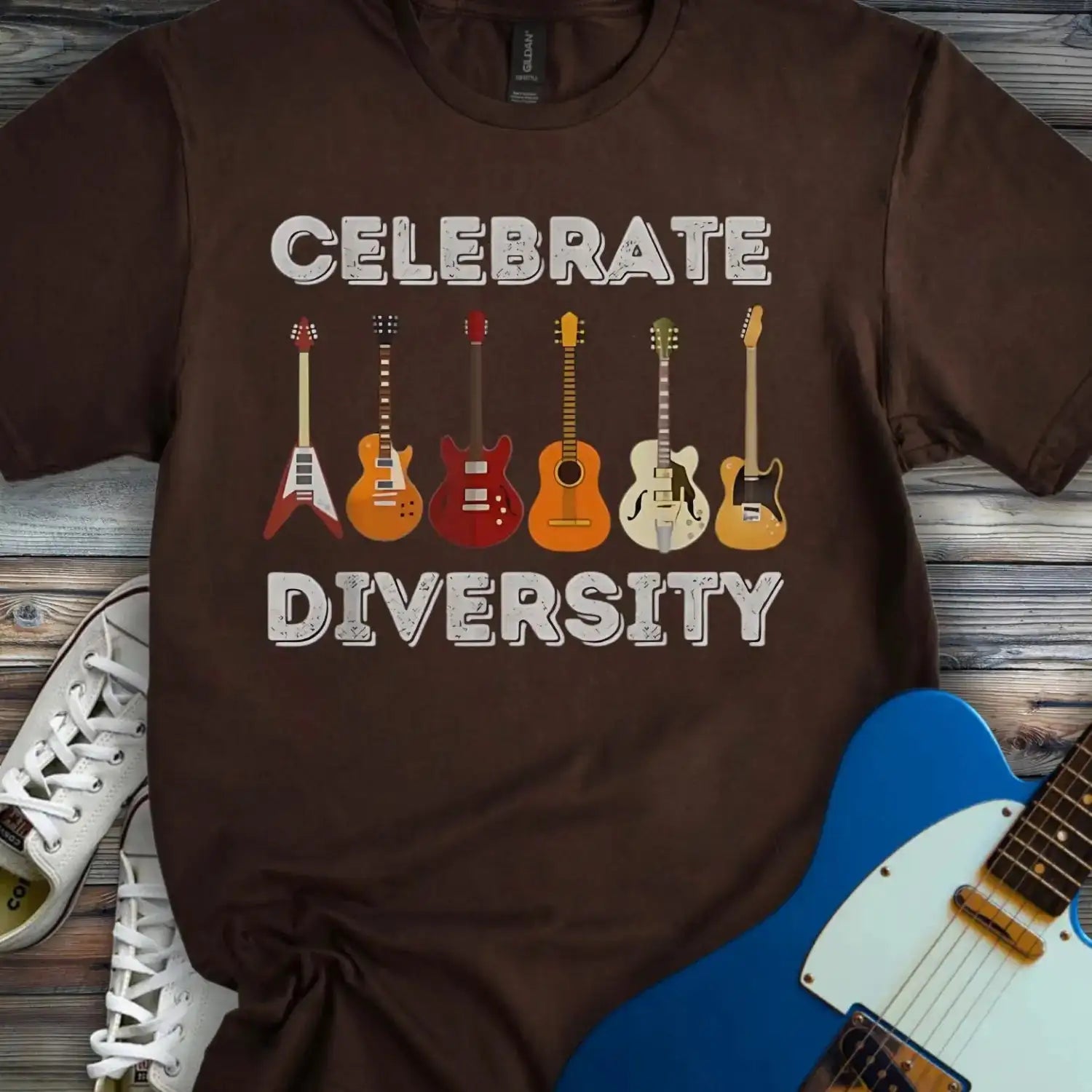 Celebrate Diversity T-shirt Dark Chocolate