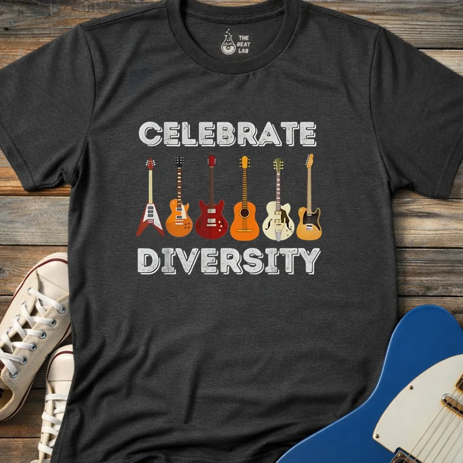 Celebrate Diversity T-shirt - Dark Heather Grey / S - T-Shirt