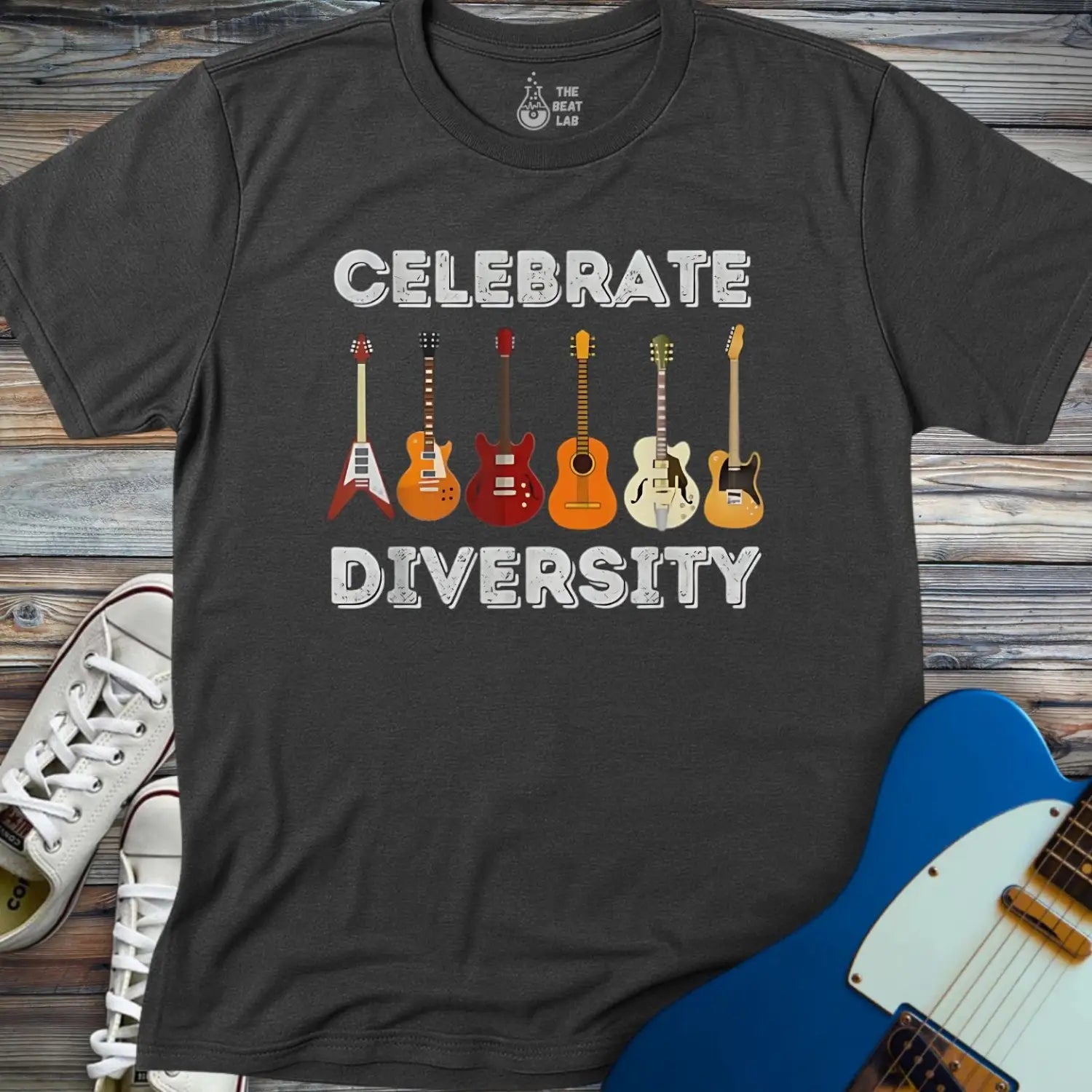 Celebrate Diversity T-shirt - Dark Heather Grey / S - T-Shirt