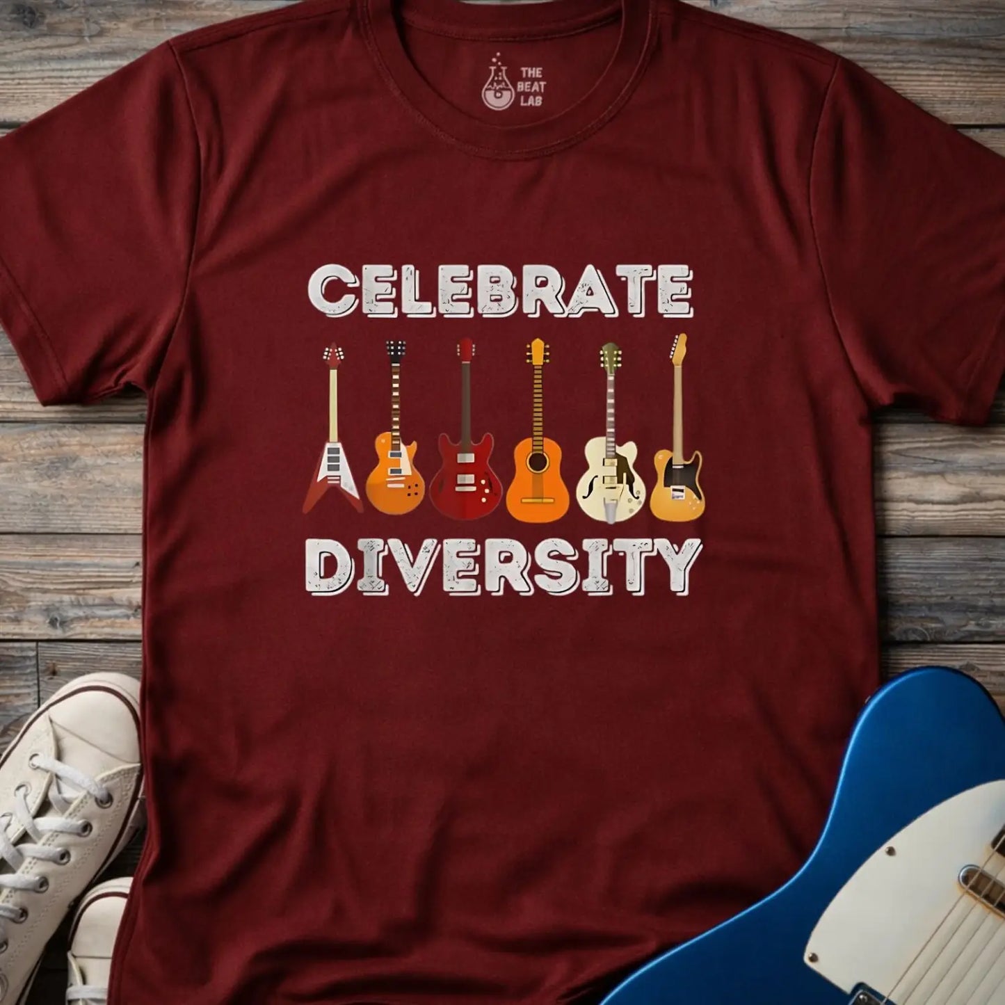 Celebrate Diversity T-shirt - Maroon / S - T-Shirt