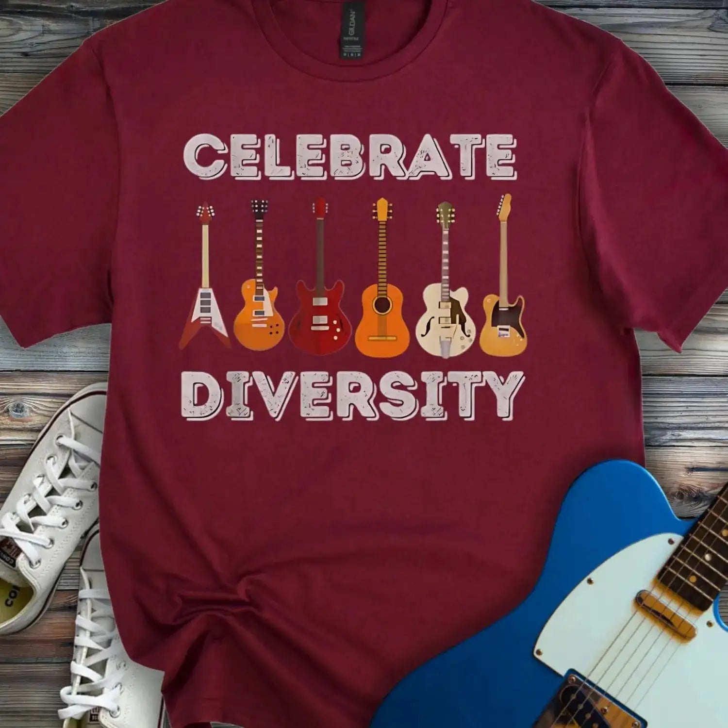 Celebrate Diversity T-shirt Maroon