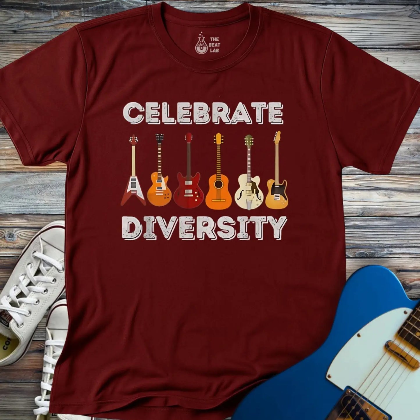 Celebrate Diversity T-shirt - Maroon / S - T-Shirt