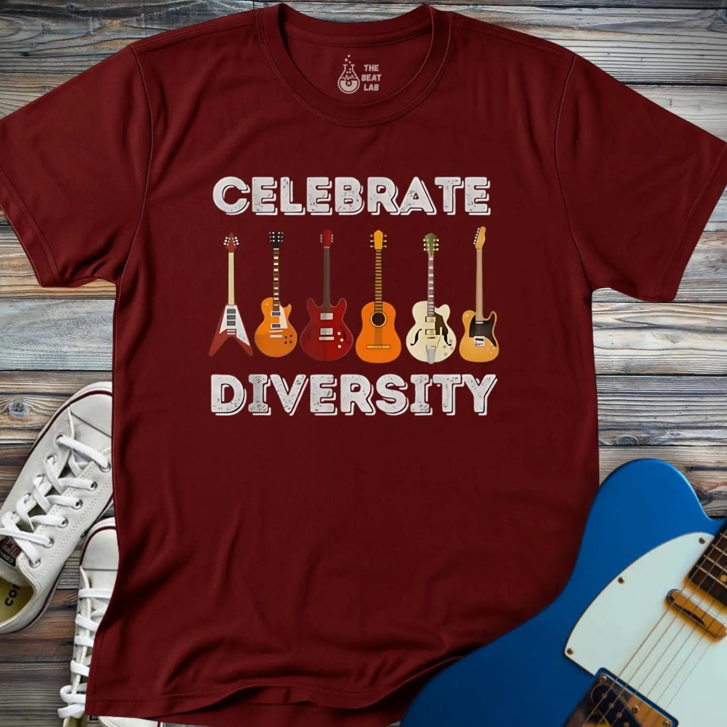 Celebrate Diversity T-shirt - Maroon / S - T-Shirt