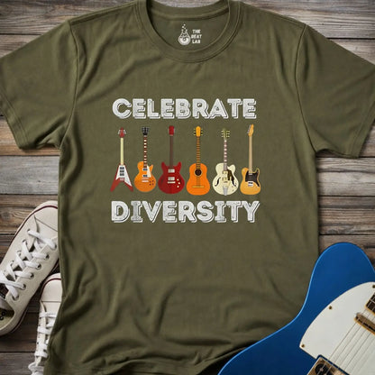 Celebrate Diversity T-shirt - Military Green / S - T-Shirt