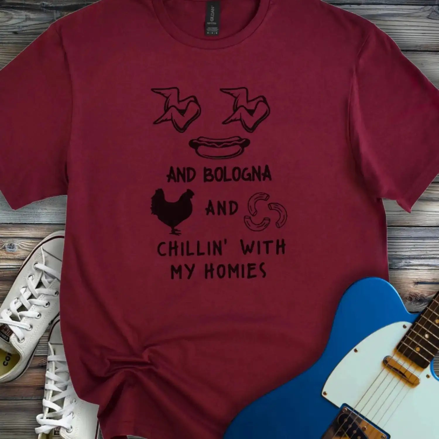 Chillin With My Homies T-shirt Maroon