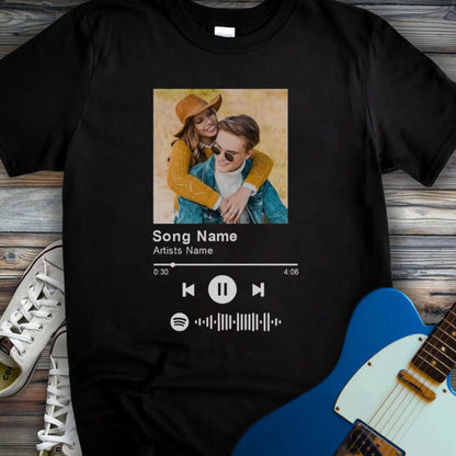 Custom Spotify Song T-shirt Black