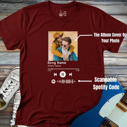 Custom Spotify Song T-shirt - Maroon / S - T-Shirt