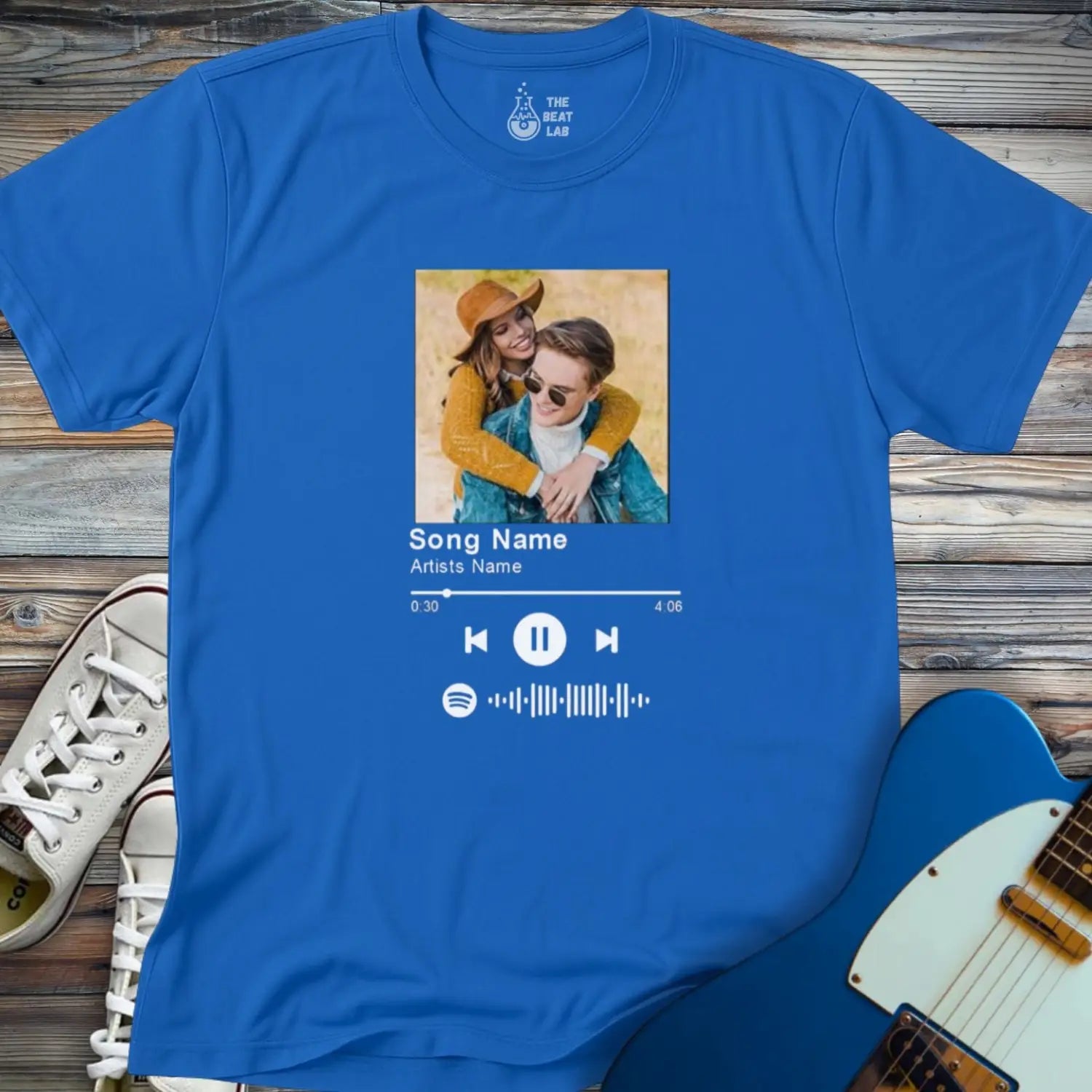 Custom Spotify Song T-shirt - Royal / S - T-Shirt