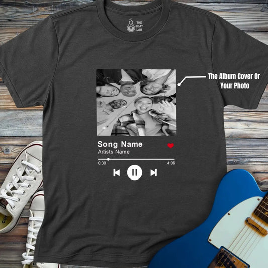 Custom Spotify T-shirt - Dark Heather Grey / S - T-Shirt