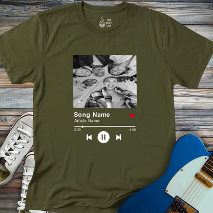 Custom Spotify T-shirt - Military Green / S - T-Shirt