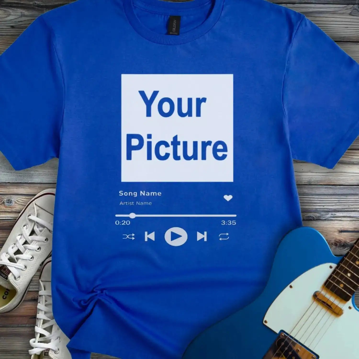 Custom Spotify T-shirt Royal