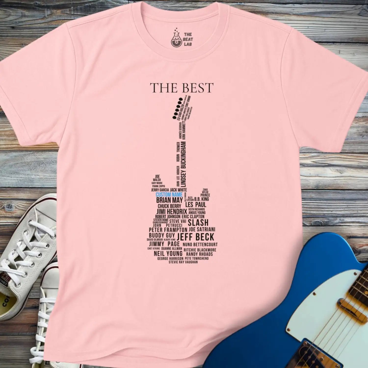 Customizable Guitar Legends T-shirt - Light Pink / S - T-Shirt