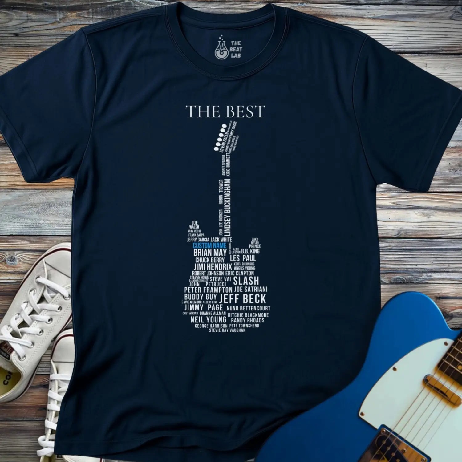Customizable Guitar Legends T-shirt - Navy / S - T-Shirt