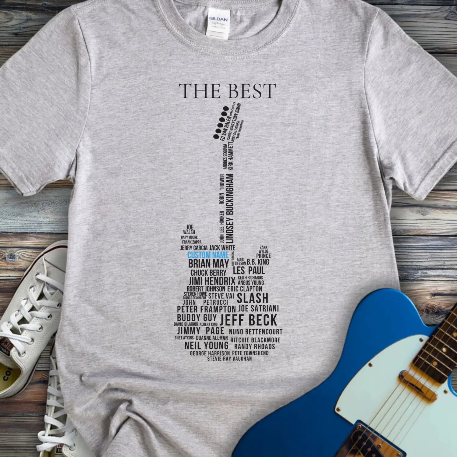 Customizable Guitar Legends T-shirt - Sport Grey / S - T-Shirt
