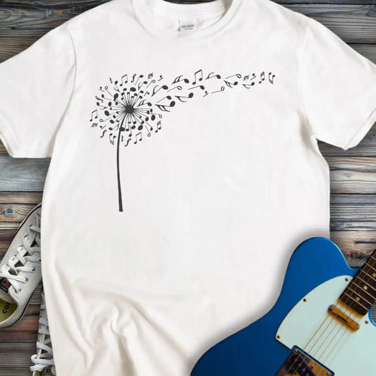 Dandelion Musical Notes T-shirt White