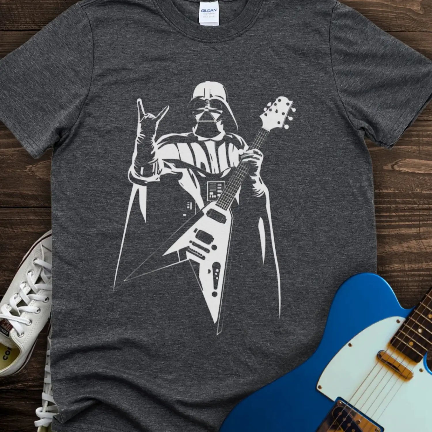 Darth Vader T-shirt - Dark Heather Grey / S - T-Shirt