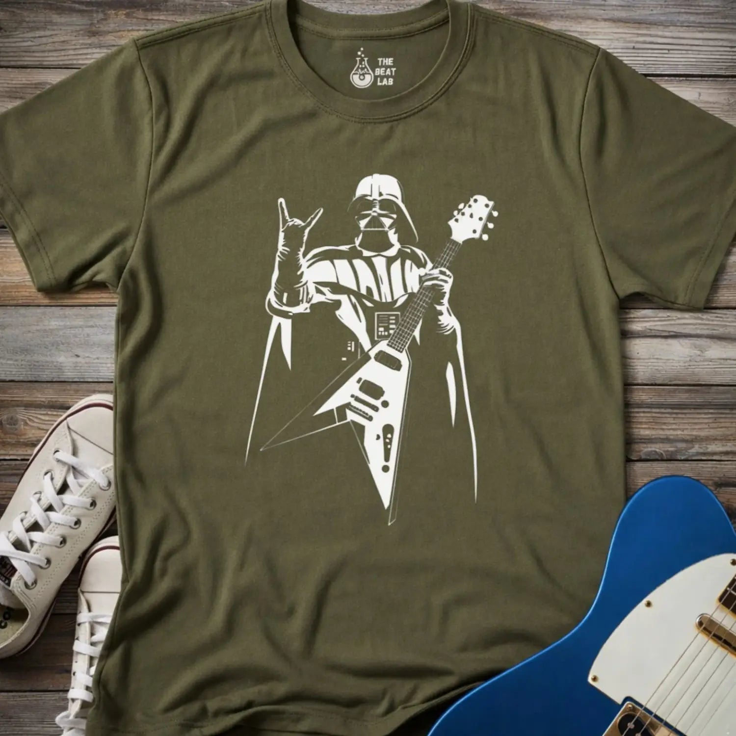 Darth Vader T-shirt - Military Green / S - T-Shirt