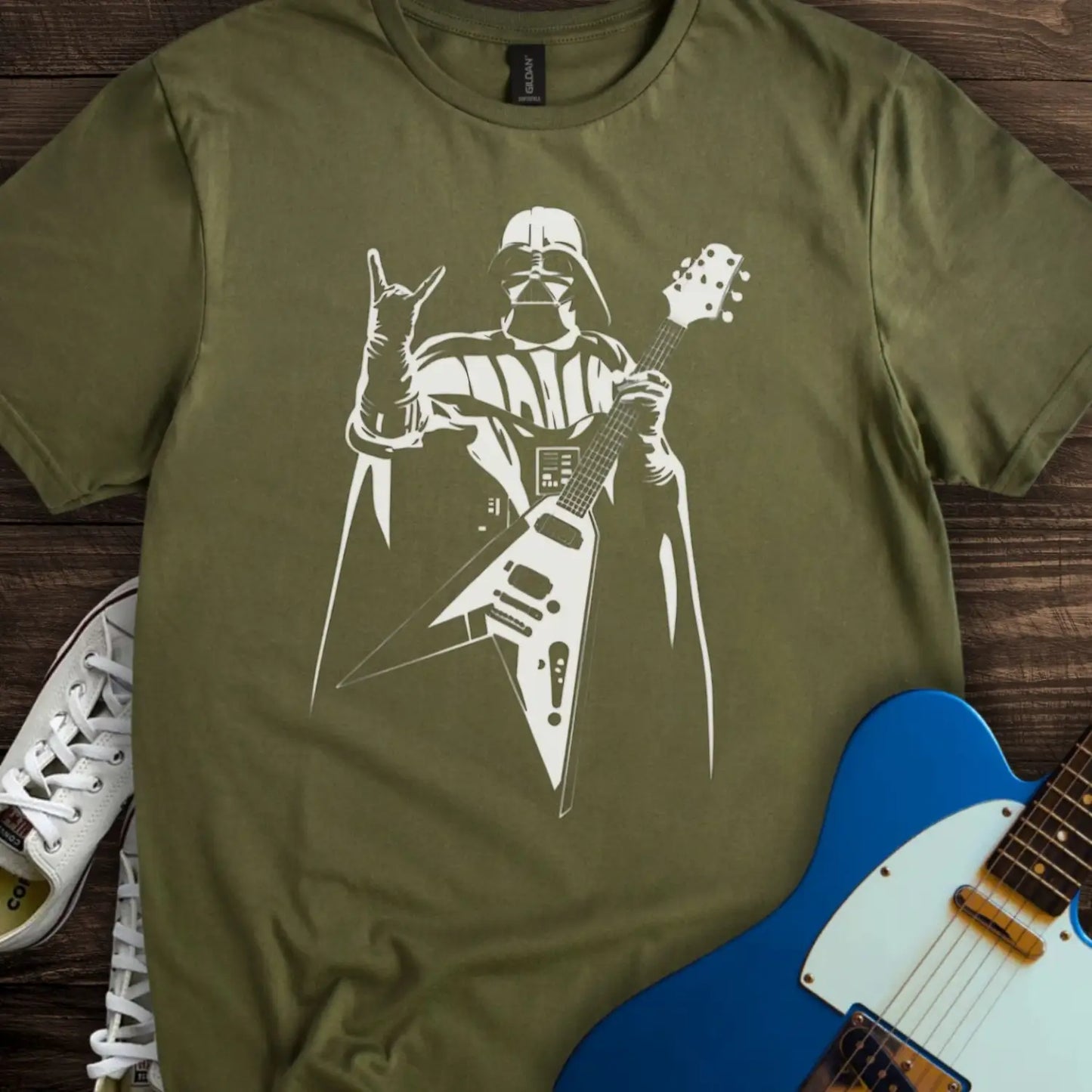 Darth Vader T-shirt - Military Green / S - T-Shirt