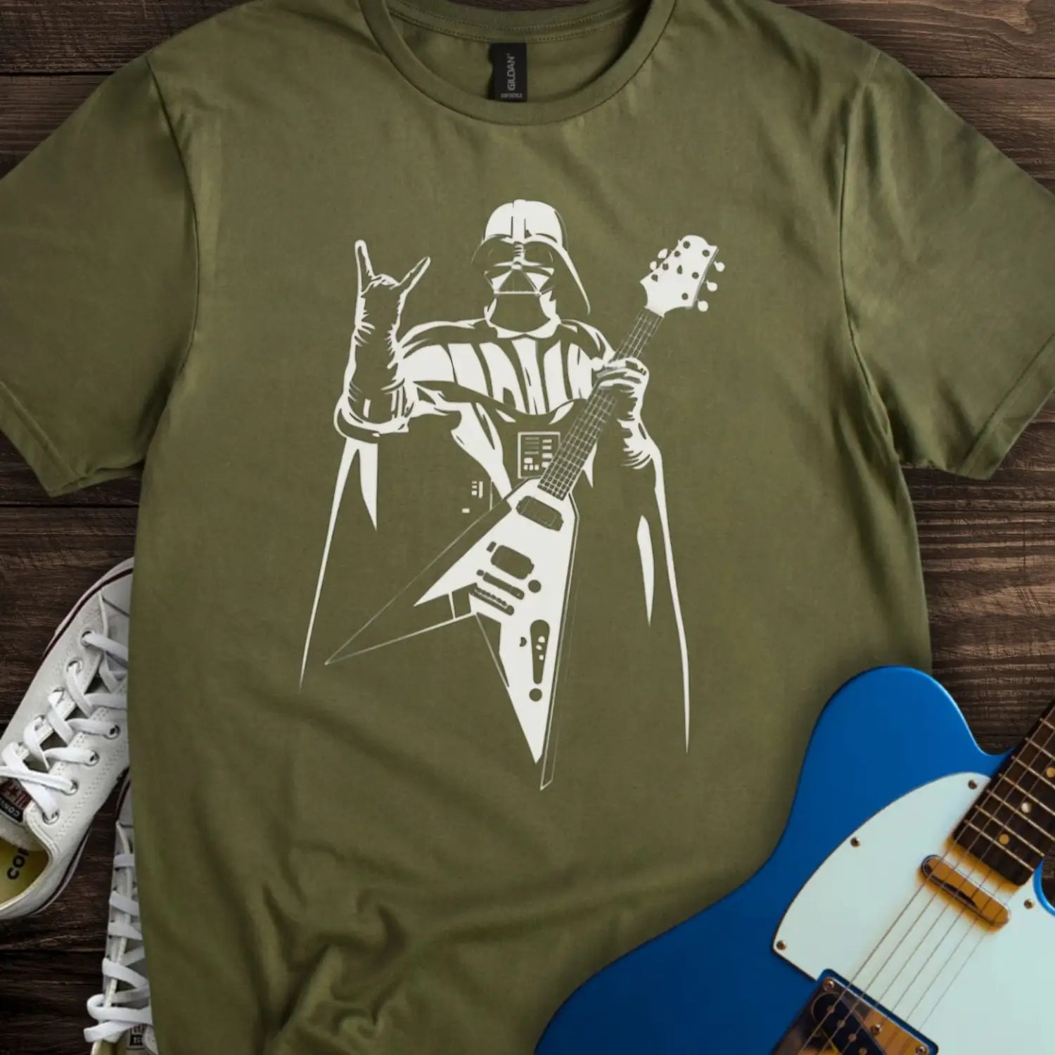 Darth Vader T-shirt - Military Green / S - T-Shirt