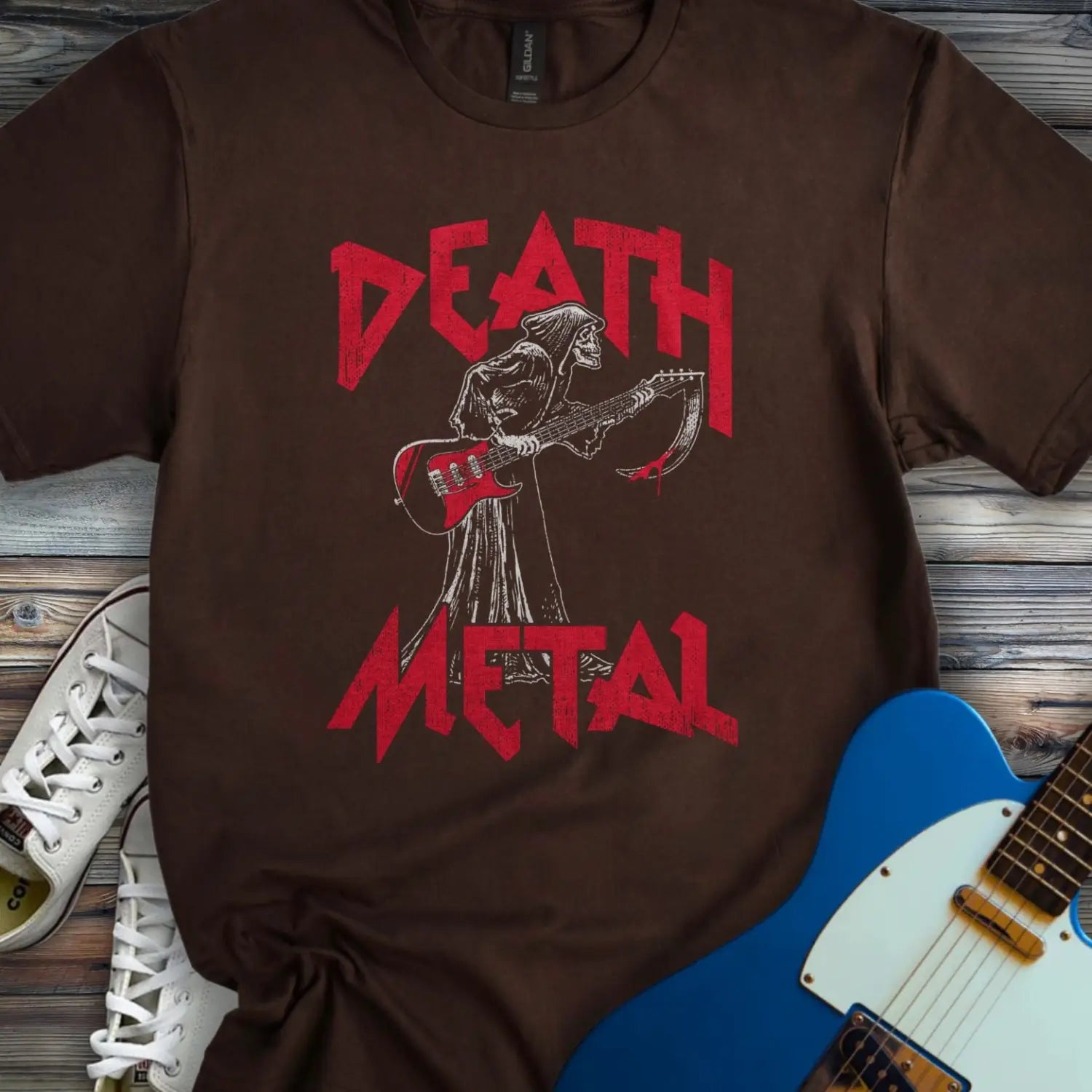 Death Metal T-Shirt - Dark Chocolate / S - T-Shirt