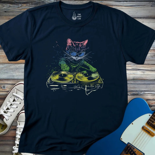 DJ Paws T-shirt - Navy / S - T-Shirt