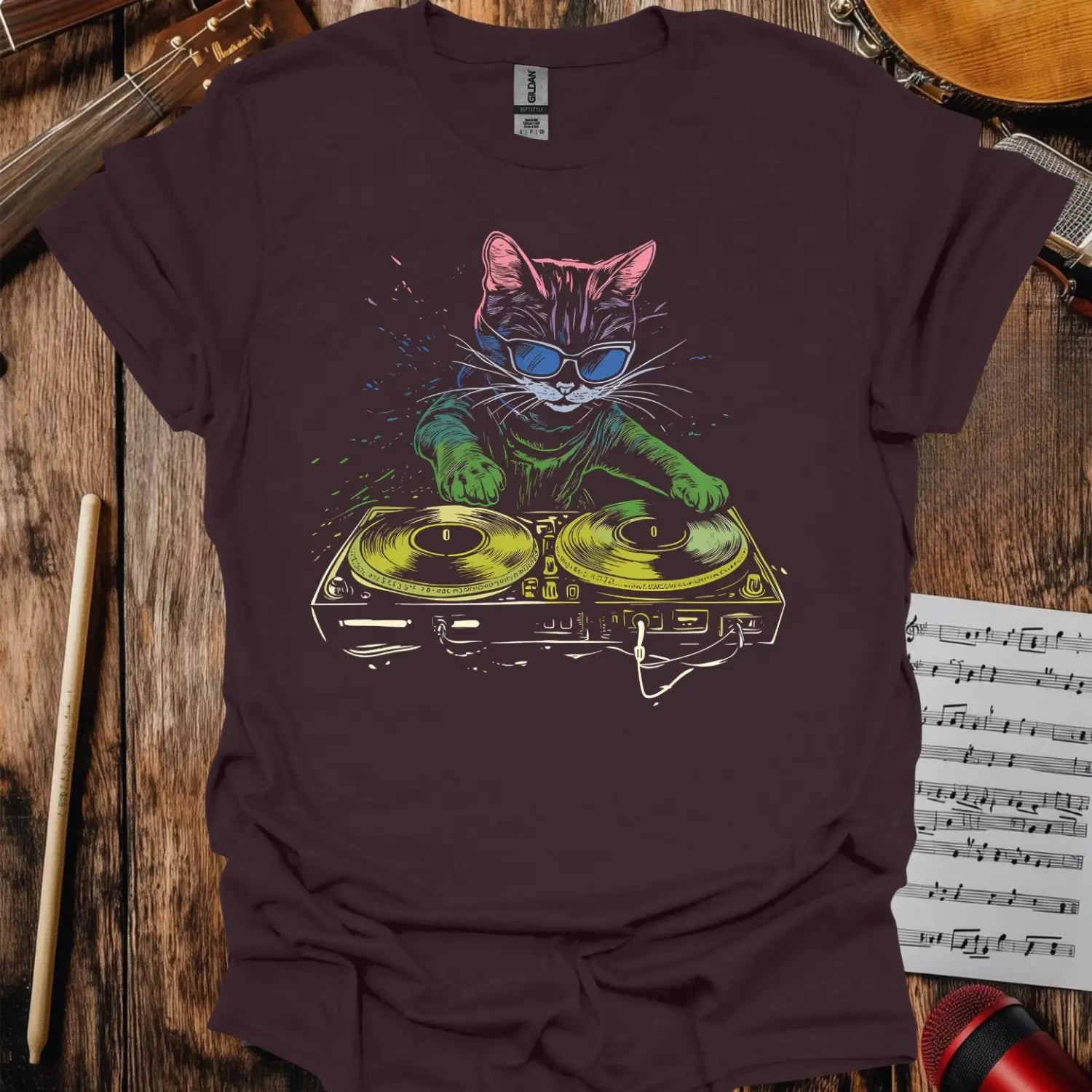 DJ Paws T-shirt - S / Dark Chocolate - T-Shirt