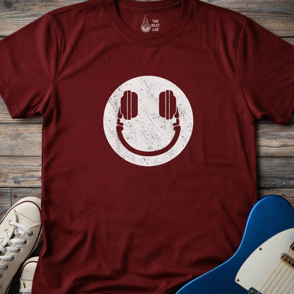 DJ Smile T-shirt - Maroon / S - T-Shirt