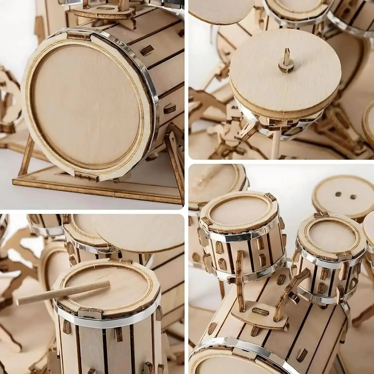 Drum Kit 3D Wooden Puzzle