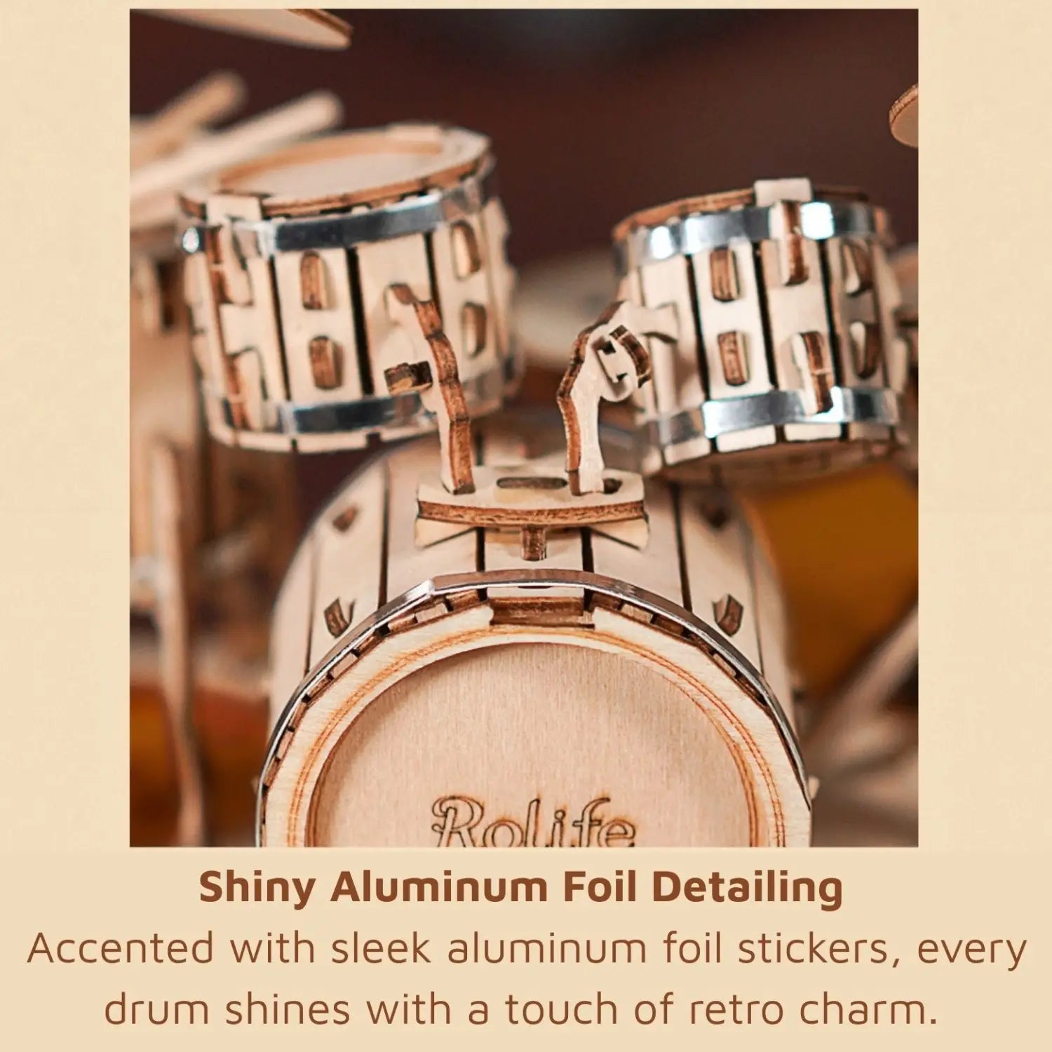Drum Kit 3D Wooden Puzzle