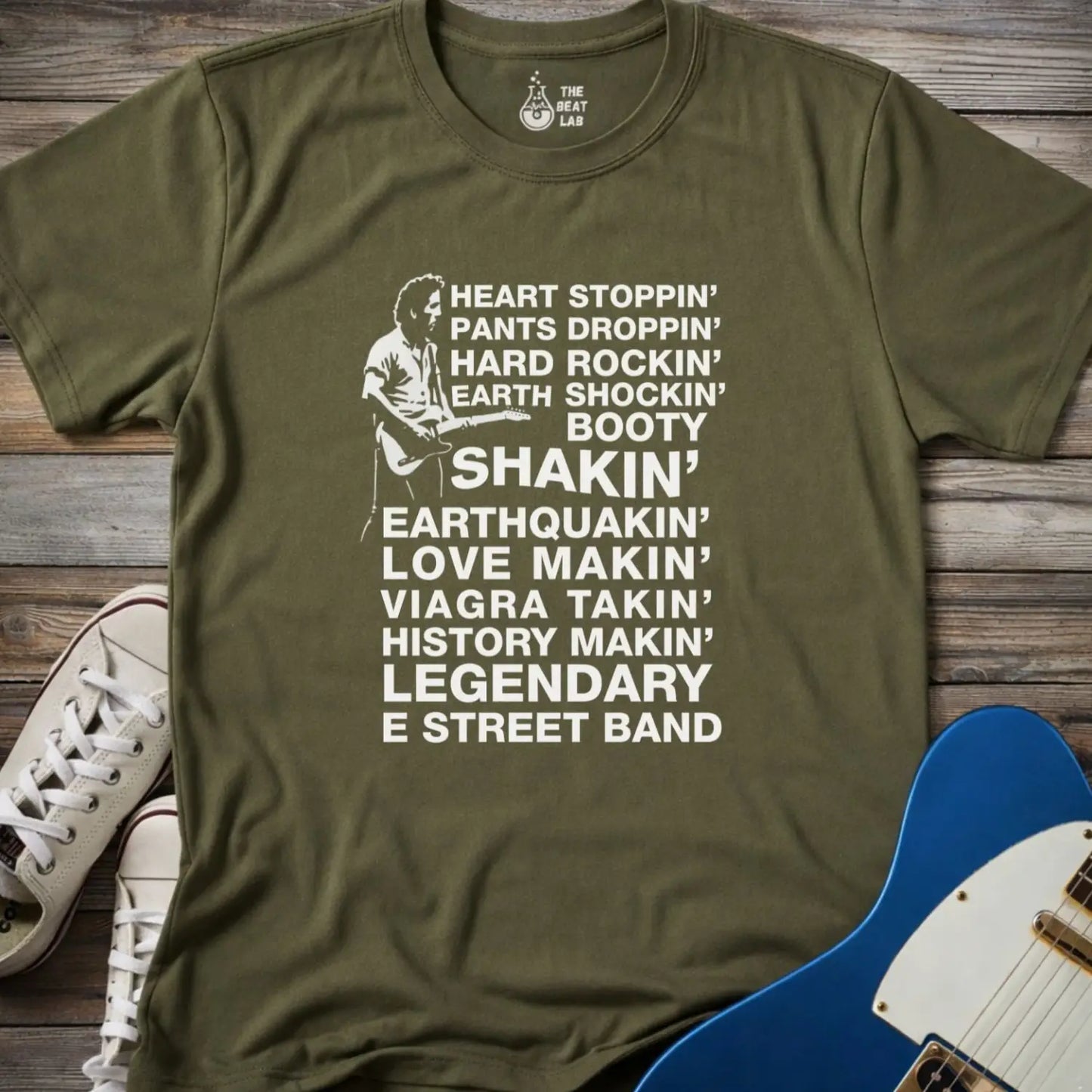 E Street Band (I) T-shirt - Military Green / S - T-Shirt