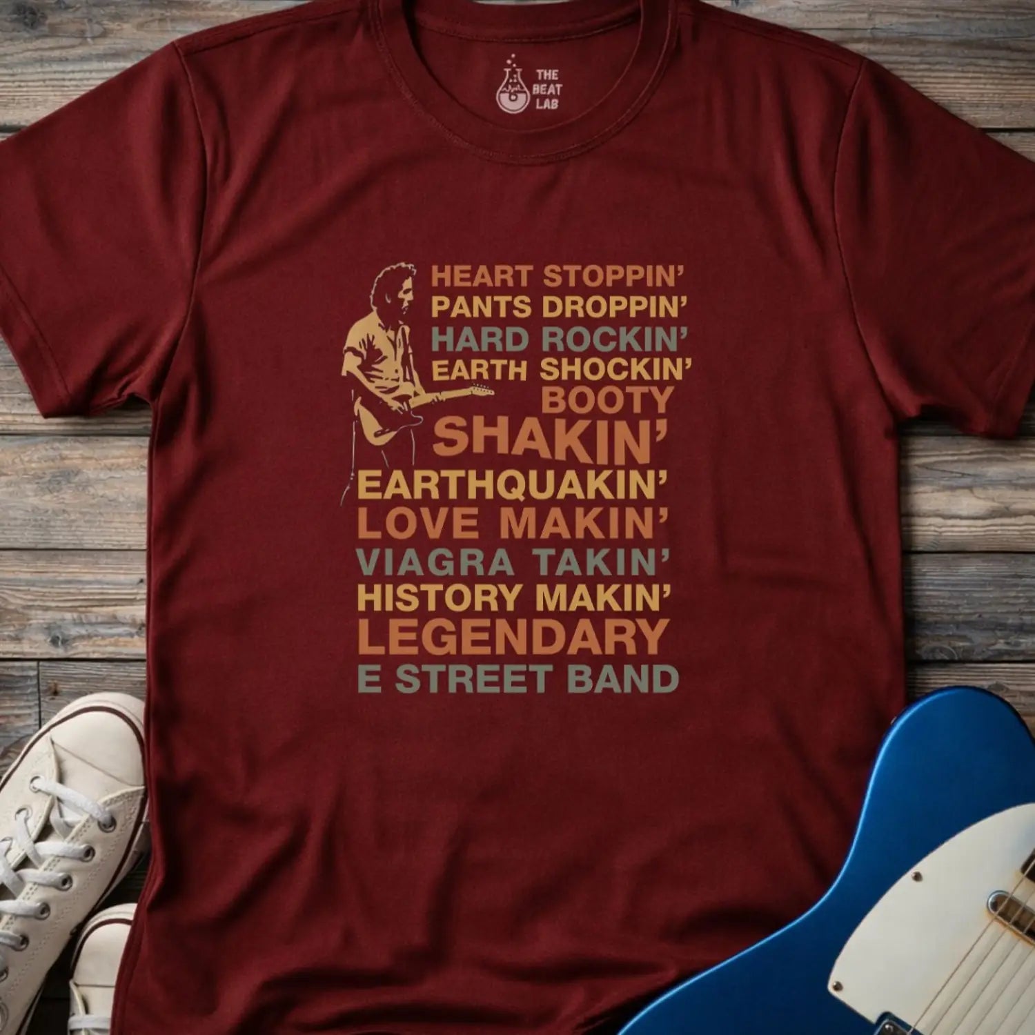 E Street Band (II) T-shirt - Maroon / S - T-Shirt