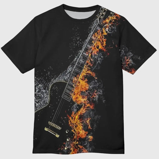 Fiery Guitar T-Shirt