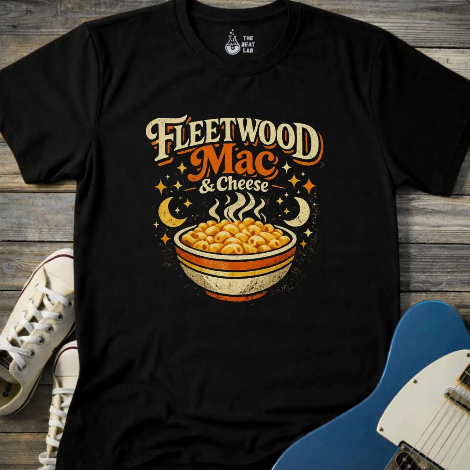 Fleetwood Mac and Cheese (I) T-shirt - Black / S - T-Shirt