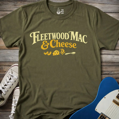 Fleetwood Mac and Cheese (II) T-shirt - Military Green / S - T-Shirt