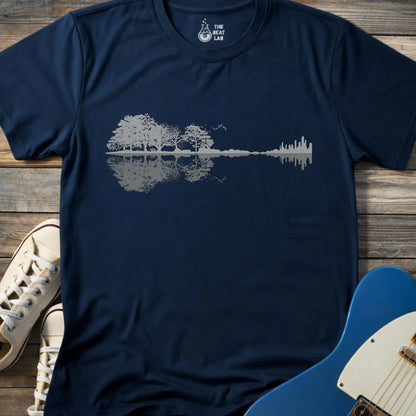 Forest Guitar (I) T-shirt - Navy / S - T-Shirt