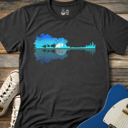 Forest Guitar (II) T-shirt - Dark Heather Grey / S - T-Shirt