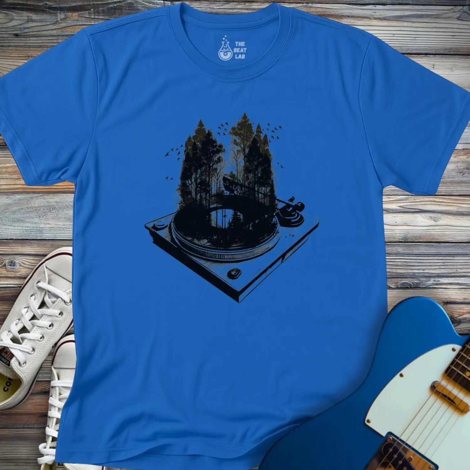 Forest Turntable Nature T-shirt - Royal / S - T-Shirt